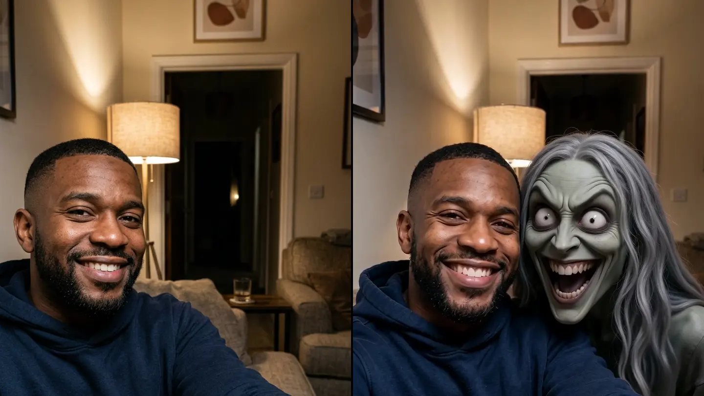 Auf dem Sofa: das Foto und das letzte Bild des Videos
