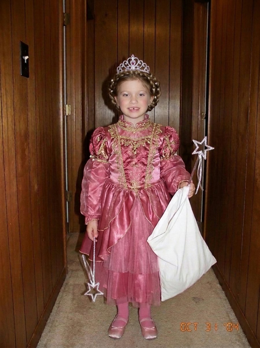 Slide 1 of the I'm so sorry I lied trend: the AI-made princess version of the childhood photo